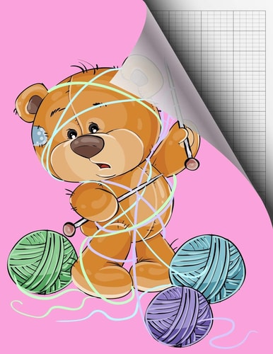 Knitting Design Graph 2 3 Paper; 2 Stitches Measures 3 Rows for Oversized Yarn, Thick Wool Or Knitting Double
