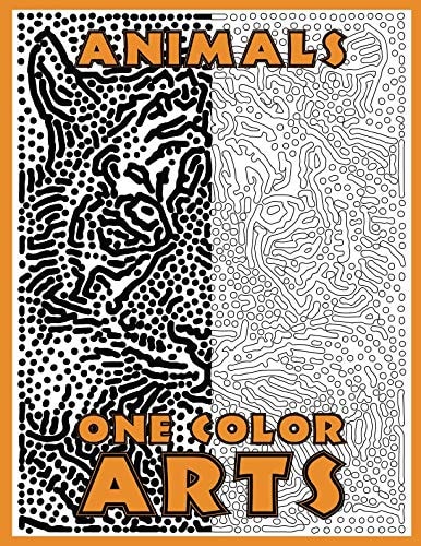 One Color ARTS New Type of Relaxation and Stress Relief Coloring Book for Adults