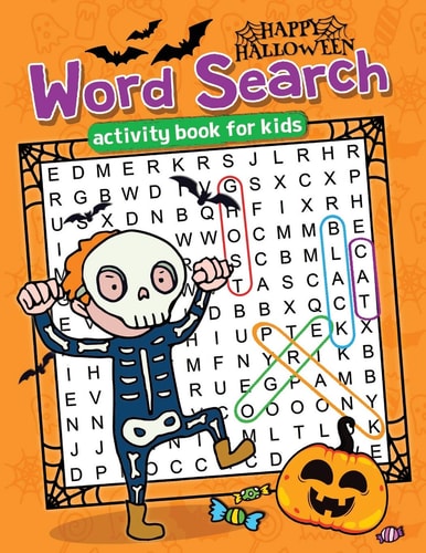 Happy Halloween Word Search Easy and Fun Activity Book for Kids