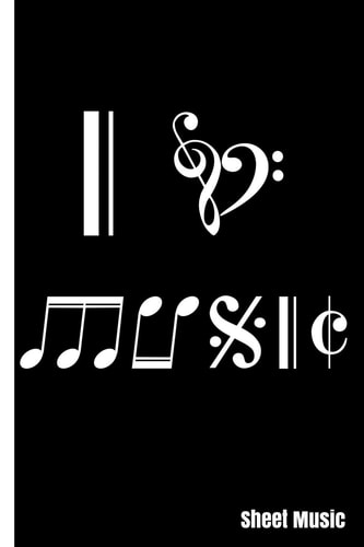 I Love Music in Musical Notes and Notations Sheet Music