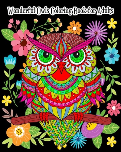Wonderful Owls Coloring Book for Adults An Adult Coloring Book with Fun, Simple and Gorgeous Owl Drawings (Perfect for Owl Lovers)