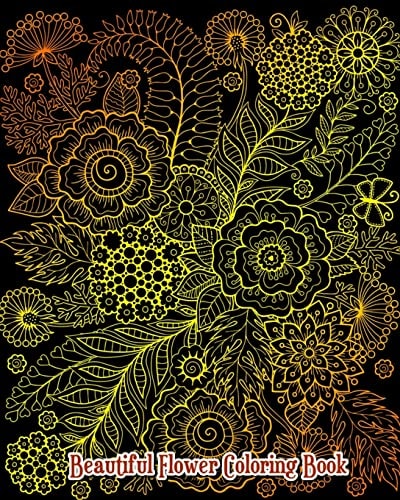 Beautiful Flower Coloring Book Large Print Flowers Coloring Book for Adults (Easy Coloring Books for Adults)