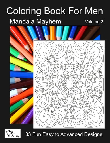 Coloring Book For Men Mandala Mayhem