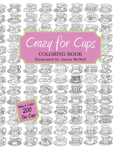 Crazy for Cups Adult Coloring Book