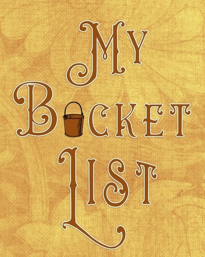 My Bucket List Adventures - Dreams - Wishes- 136 Pages- 8x10 - Brown