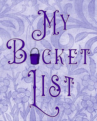 My Bucket List Adventures - Dreams - Wishes- 136 Pages- 8x10 - Pale Purple