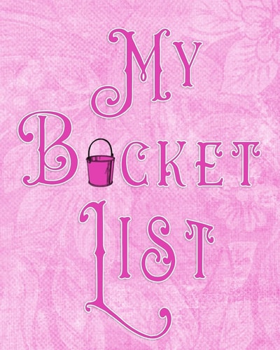 My Bucket List Adventures - Dreams - Wishes- 136 Pages- 8x10 - Pink