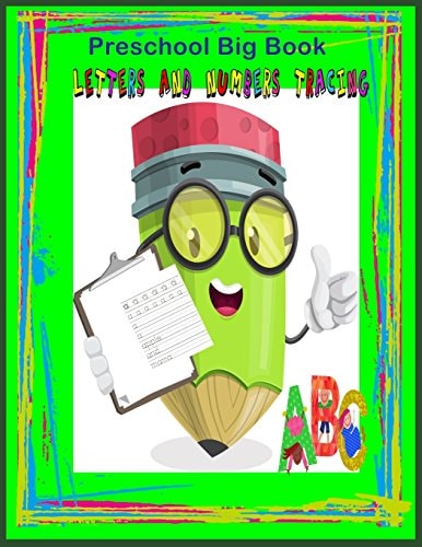 Preschool Big Book Letters and Number Tracing Preschool Workbook / Practice Tracing / Letters and Number Tracing/ Fun Learning