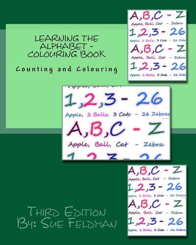 Learning the Alphabet - Colouring Book Counting and Colouring