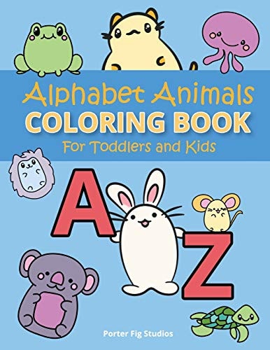 Alphabet Coloring Book for Toddlers Easy Preschool Kindergarten Prep Learning, Fun Childrens Activity Book, for Kids Age 2-5