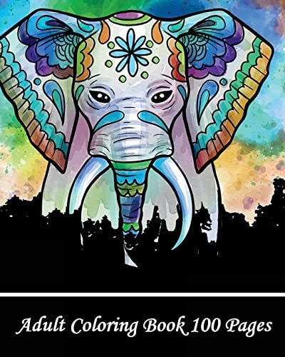Adult Coloring Book 100 Pages Coloring Books for Grown-Ups, Beautiful Animal Drawings (Perfect for Beginners and Animal Lovers)