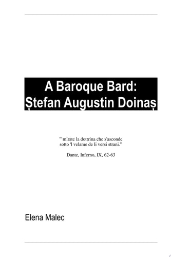 A Baroque Bard: Stefan Augustin Doinas