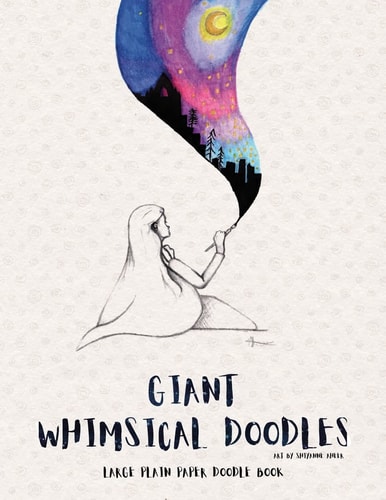 Giant Whimsical Doodles Large Plain Paper Doodle Book