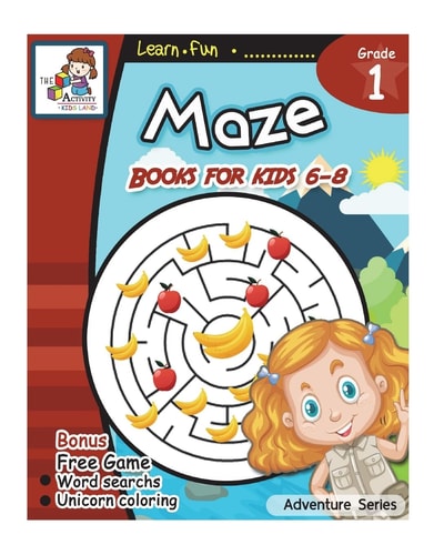 Maze Books for Kid 6-8 Maze Book for Kids Age 6-8, 8-10 Amazing Activity Book for Children, Games, Puzzles, Problem-Solving
