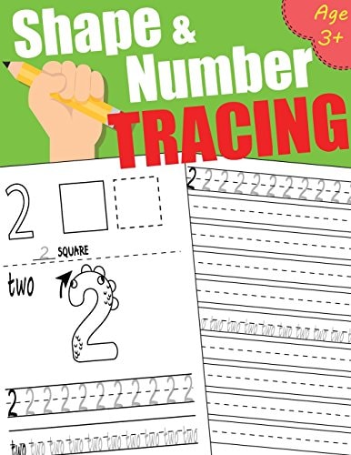 Shape and Number Tracing Tracing Book for Preschoolers and Kids Ages 3+ , Learn Number 1 to 20 and a Type of Shape , Coloring Pratice , Writing Practice , Very Easy and Fun to Practice