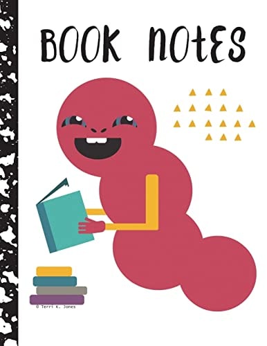 Book Notes Cute Bookworm Cover, 82 Pages, Matte