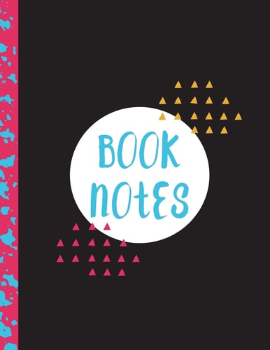 Book Notes Black Cover, 82 Pages, 8.5"x11", Matte