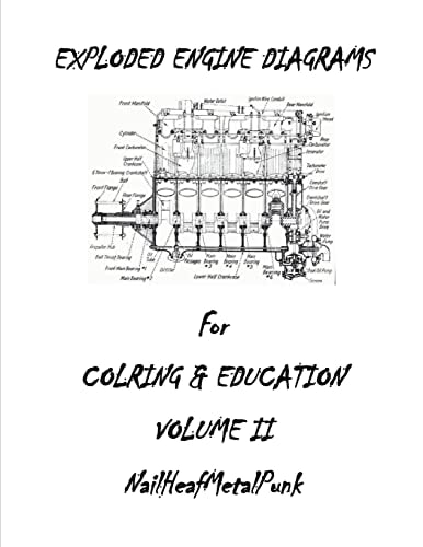 Engine Diagrams Exploded for Coloring and Education Engine Diagrams Exploded for Coloring