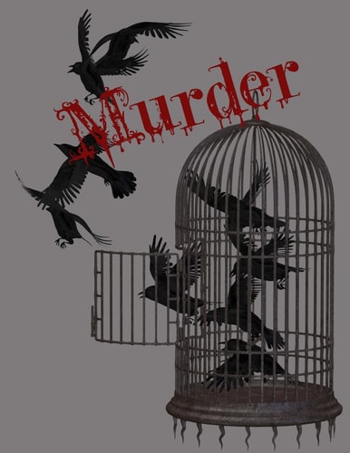 A Murder of Crows College Ruled Notebook 8. 5 X 11 Inch Composition Style Notebook: 100 Sheets, 200 Pages