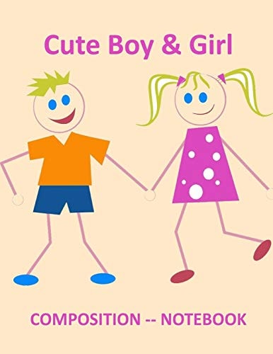 Cute Boy and Girl Composition Notebook