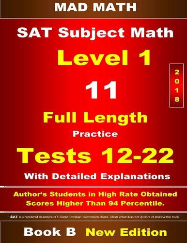 2018 SAT Subject Level 1 Book B Tests 12-22