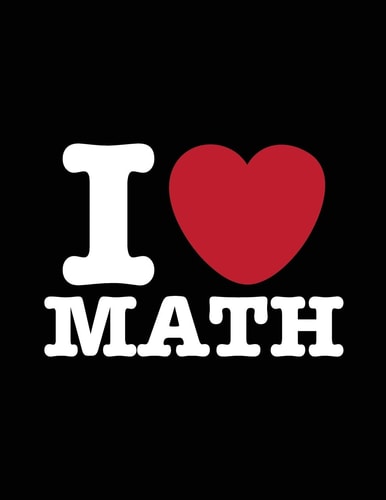 I Love Math I Heart Math, Graph Paper, Mathematician Gifts, Math Teacher Gift