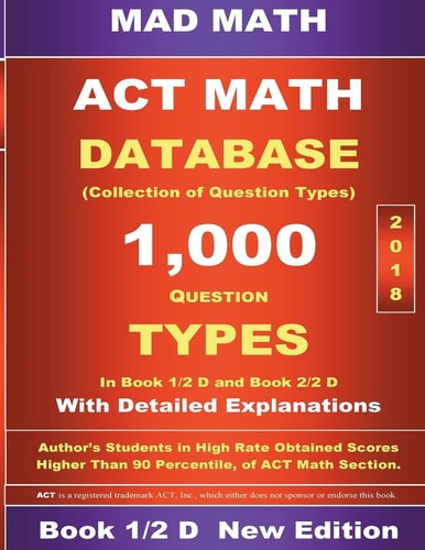 2018 ACT Math Database 1-2 D