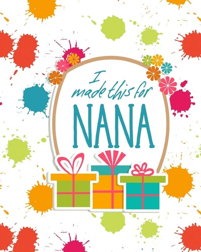 I Made This For Nana DIY Activity Booklet Keepsake