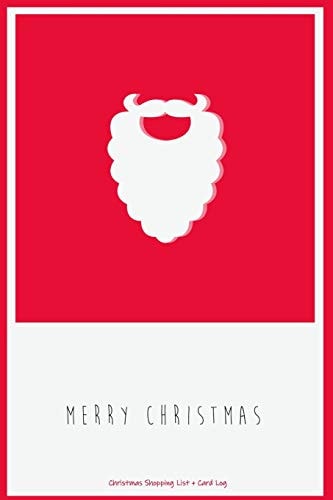Christmas Shopping List + Card Log Red Santa Claus Beard
