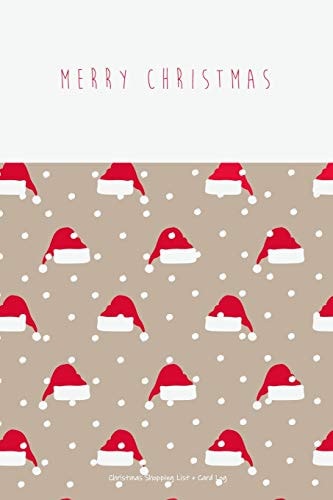 Christmas Shopping List + Card Log Red Santa Claus Hat