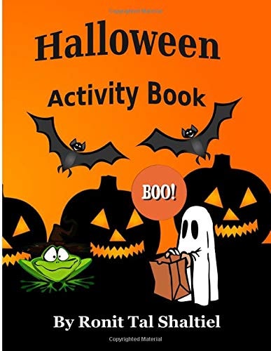 Halloween Activity Book Coloring, Counting, Mazes and Hidden Words Game-For Kids