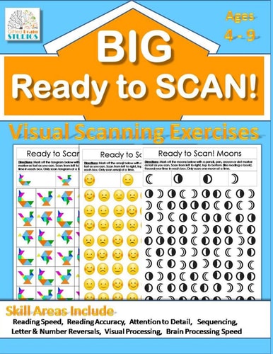 Ready to Scan! BIG BOOK Beginners, Intermediate and Advanced Visual Scanning Exercises