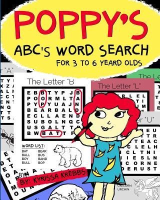 Poppys Abcs Word Search for 3 to 6 Year Olds