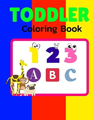 Toddler Coloring Book Alphabet Numbers Shapes Childhood Learning, Preschool Activity Book 68 Pages Size 8. 5x11 Inch for Kids Ages 3-6