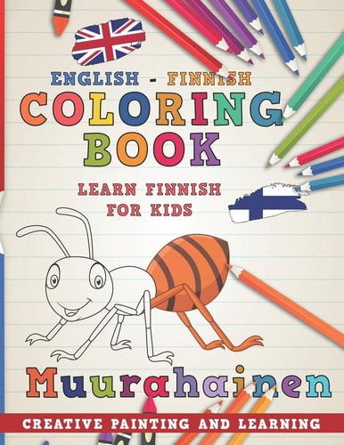 Coloring Book English - Finnish I Learn Finnish for Kids I Creative Painting and Learning.