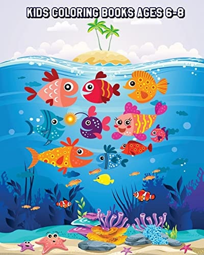 Kids Coloring Books Ages 6-8 The Deep Dive Underwater Ocean Coloring Book (Jumbo Coloring Book), 100 Pages