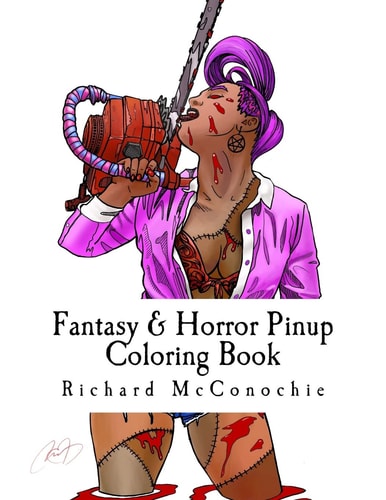 Fantasy and Horror Pinup Coloring Book A Fantasy and Horror Themed Pinup Coloring Book for Adults
