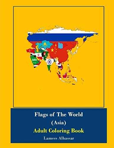 Flags of The World (Asia) Adult Coloring Book