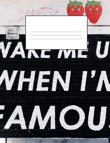 Famous Story Paper Book - Wake Me Up When I'm Famous Story Paper Book, Famous Is As Famous Does
