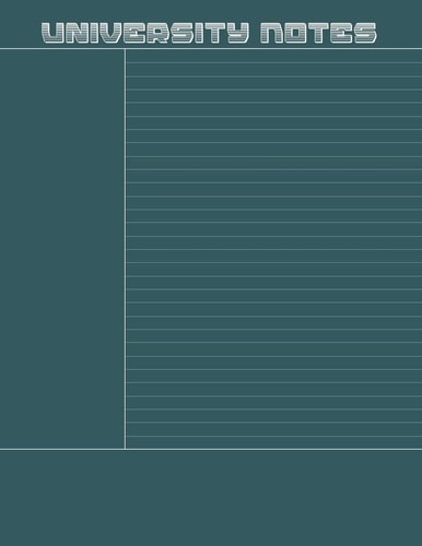 University Notes 100 Pages of Cornell Note Paper, 8. 5x11 In. , Matte Cover