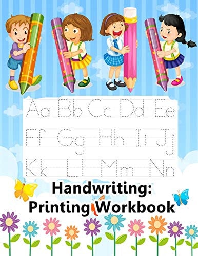 Handwriting Printing Workbook: Jumbo Tracing Letters, Numbers And Shapes Practice Workbook For Preschoolers Ages 3-5