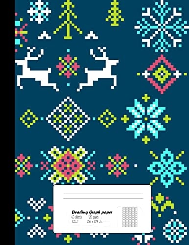 Beading Graph Paper 8. 5x11 Graph Paper for Design Beading Pattern| Beading on a Loom| Peyote Stitch Bead Work , Bead Jewelry Bracelet /120 Pages
