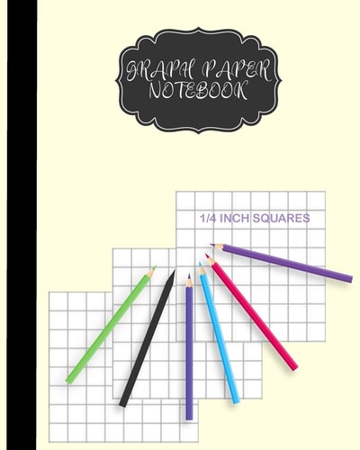 Graph Paper Notebook 1/4 Inch Squares Graph Paper Composition Book For Children and Women 8 X 10 Inch, 122 Pages
