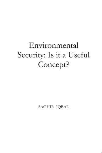 Environmental Security: Is it a Useful Concept?