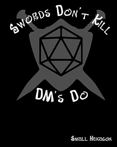 Swords Don't Kill DM's Do Small Hexagon RPG Gamer Graph Paper, Tabletop Gamer Map, Pen and Paper RPG Hexagon Mapping Graph Paper