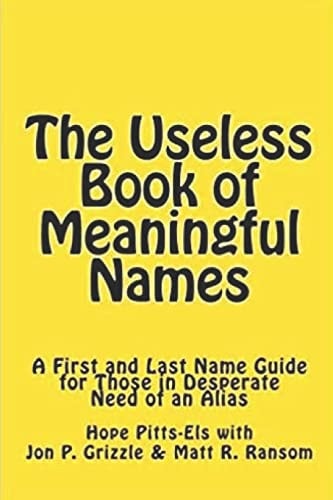 The Useless Book of Meaningful Names A First and Last Name Guide for Those in Need of an Alias