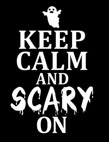 Ghost Keep Calm Composition Notebook College Ruled (7.44 X 9.69) Funny Spirit Keep Calm and Scary On Writing Paper Book