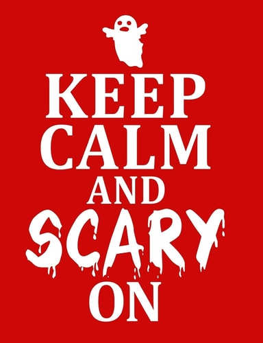 Ghost Keep Calm Grid Composition Notebook Graph Paper 5X5 Squares Per Inch (7.44 X 9.69) Funny Spirit Keep Calm and Scary On Engineering Paper Book