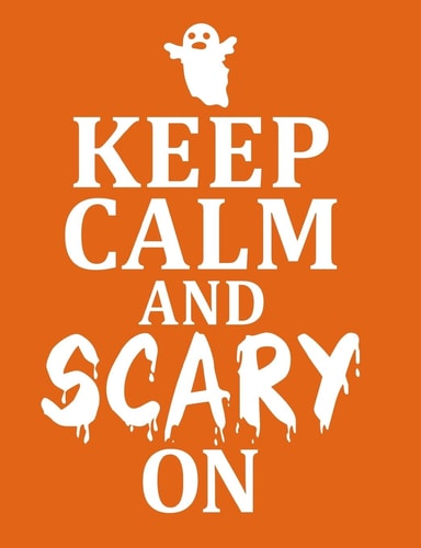 Ghost Keep Calm Hexagonal Composition Notebook Hexagon Paper .5 Per Side (7.44 X 9.69) Keep Calm and Scary On Hex Grid Mapping Book