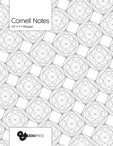 Cornell Notes Geometric Octagonal Patterns Cover - Best Note Taking System for Students, Writers, Conferences. Cornell Notes Notebook. Large 8. 5 X 11 , 120 Pages. College Note Taking Paper, School Supplies